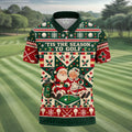 'Tis The Season To Golf Christmas Golf Shirt, Funny Mens Golf Shirts, Mens Golf Polo