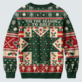 'Tis The Season To Golf Ugly Christmas Sweater, Christmas Golf Gift, Golf Lover Gifts