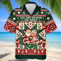'Tis The Season To Golf Christmas Golf Shirt, Funny Mens Golf Shirts, Mens Golf Polo