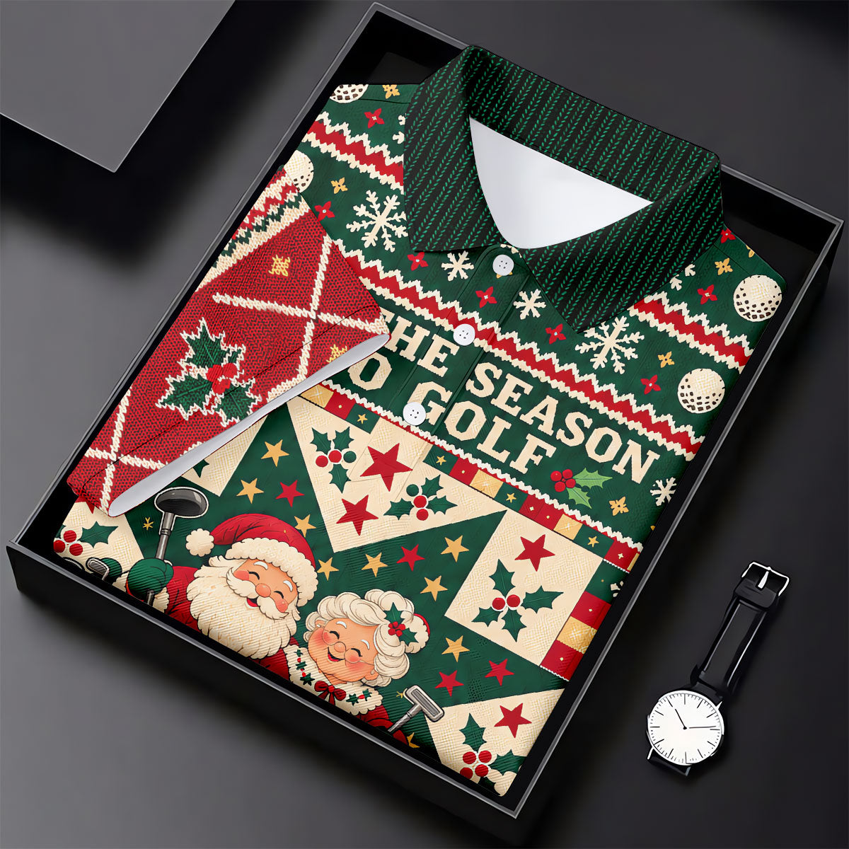 'Tis The Season To Golf Christmas Golf Shirt, Womens Golf Shirts, Ladies Golf Apparel