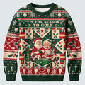 'Tis The Season To Golf Ugly Christmas Sweater, Christmas Golf Gift, Golf Lover Gifts