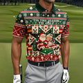 'Tis The Season To Golf Christmas Golf Shirt, Funny Mens Golf Shirts, Mens Golf Polo