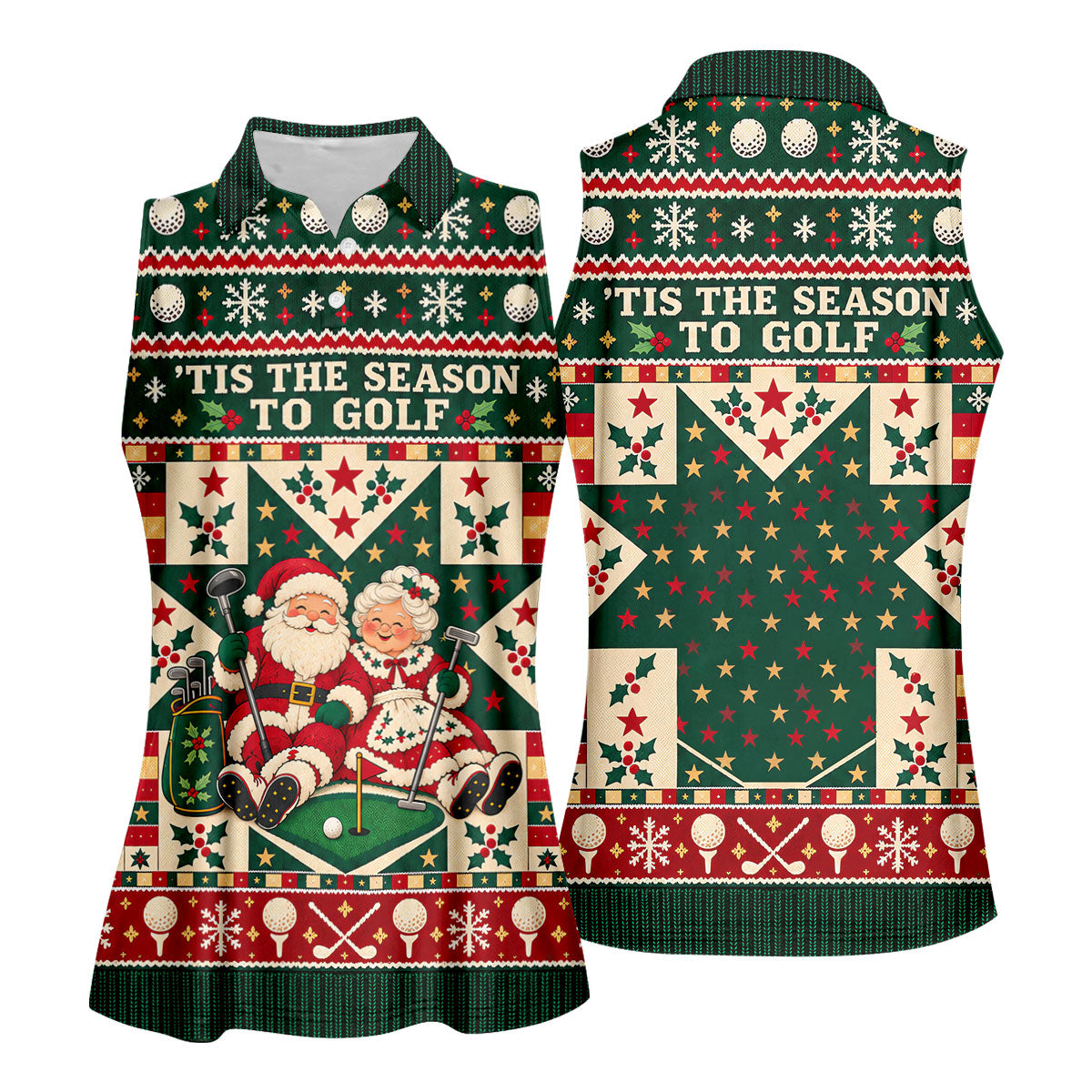 'Tis The Season To Golf Christmas Golf Shirt, Womens Golf Shirts, Ladies Golf Apparel