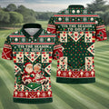 'Tis The Season To Golf Christmas Golf Shirt, Funny Mens Golf Shirts, Mens Golf Polo