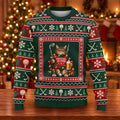 Festive As Fore Cat Beer Ugly Christmas Sweater, Funny Xmas Gift, Christmas Golf Gift