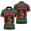 Festive As Fore Cat Beer Christmas Golf Shirt, Golf Gifts For Men, Mens Golf Clothing