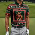 Festive As Fore Cat Beer Christmas Golf Shirt, Golf Gifts For Men, Mens Golf Clothing