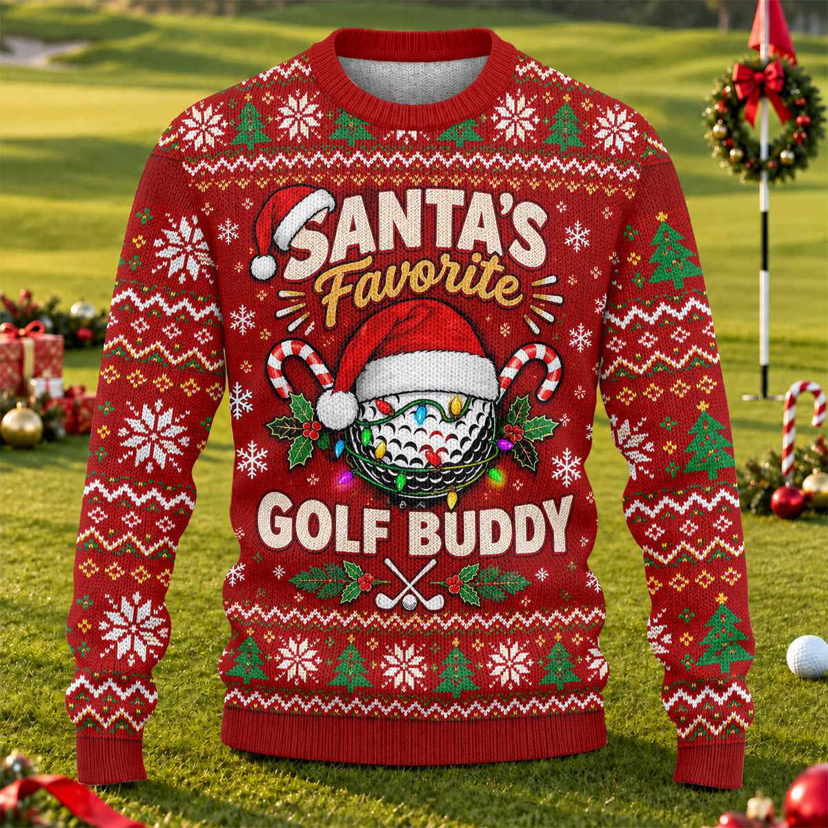 Santa's Favorite Buddy Ugly Christmas Sweater, Holiday Party Sweater, Funny Xmas Gift