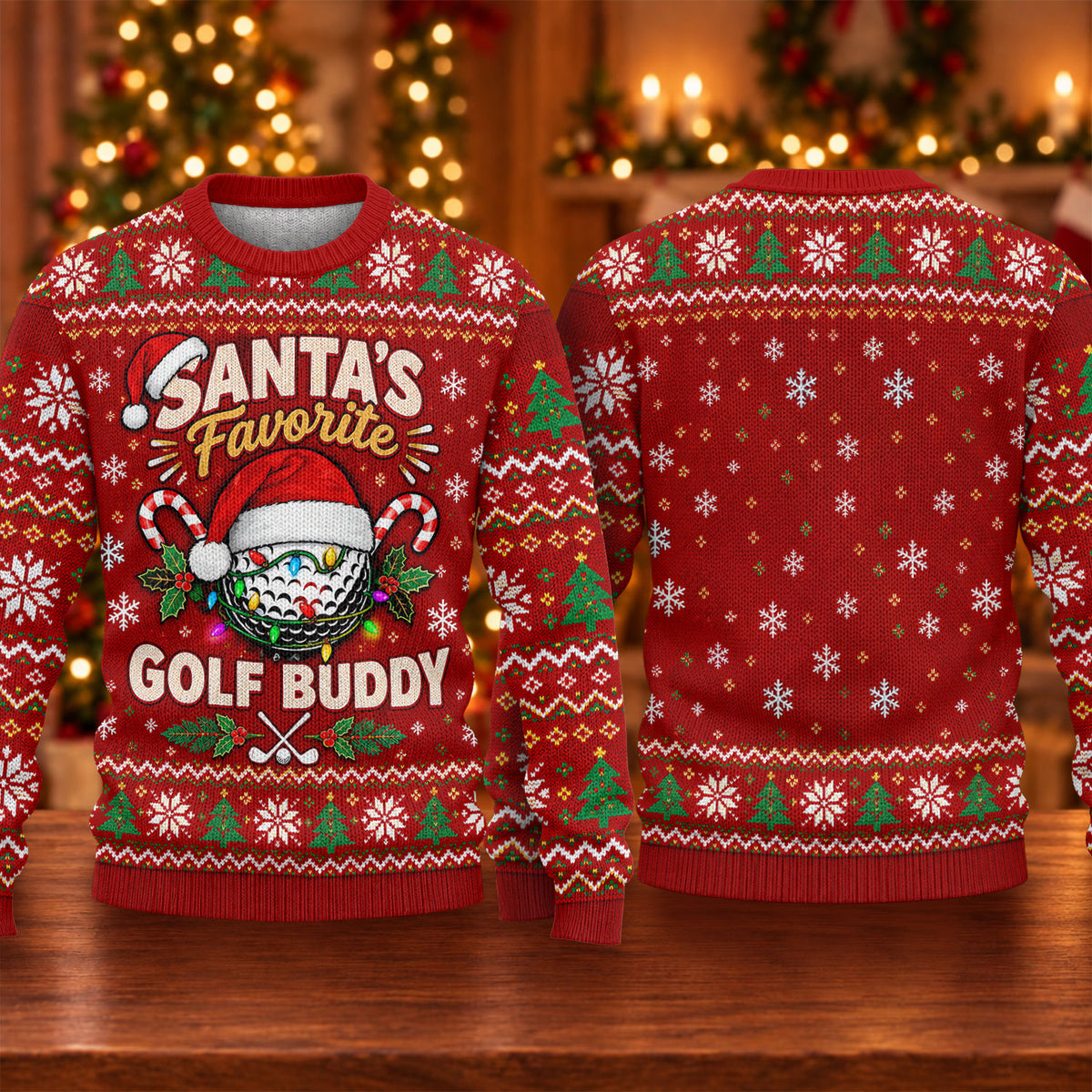 Santa's Favorite Buddy Ugly Christmas Sweater, Holiday Party Sweater, Funny Xmas Gift