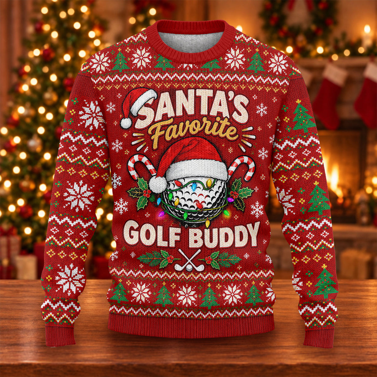 Santa's Favorite Buddy Ugly Christmas Sweater, Holiday Party Sweater, Funny Xmas Gift