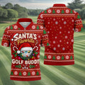 Santa's Favorite Buddy Christmas Golf Shirt, Mens Golf Clothing, Mens Golf Shirts