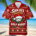 Santa's Favorite Buddy Christmas Golf Shirt, Mens Golf Clothing, Mens Golf Shirts