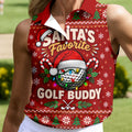 Santa's Favorite Buddy Christmas Golf Shirt, Ladies Golf Apparel, Womens Golf Apparel