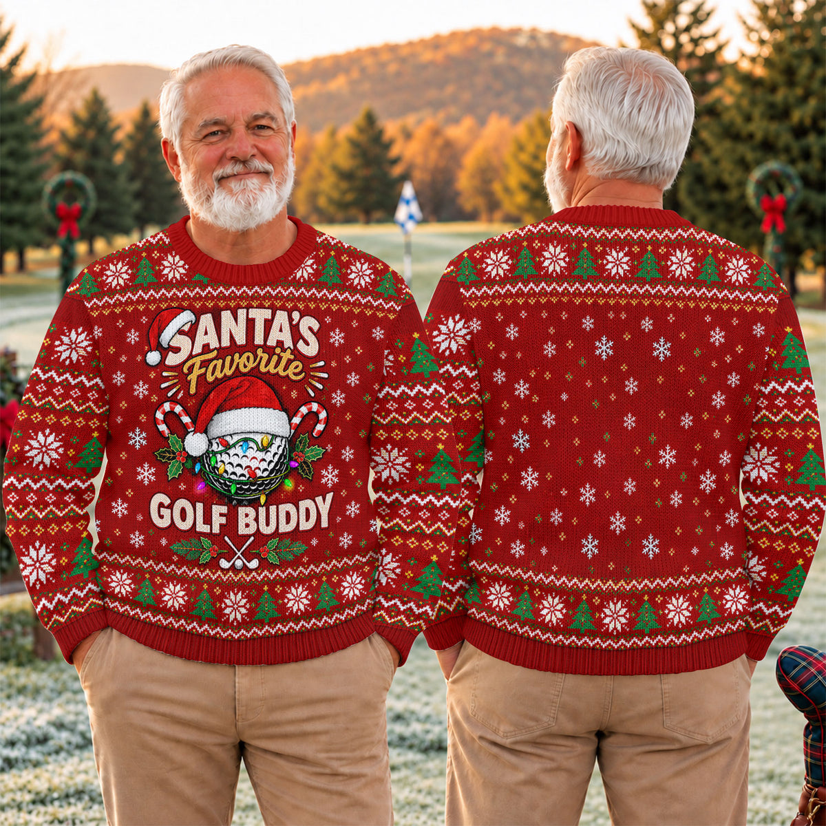 Santa's Favorite Buddy Ugly Christmas Sweater, Holiday Party Sweater, Funny Xmas Gift