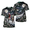 Moonlight Santa Reindeer Christmas Golf Shirt, Womens Golf Clothing, Womens Golf Tops
