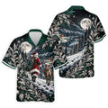 Moonlight Santa Reindeer Christmas Golf Shirt, Golf Shirts For Men, Golf Polo For Men