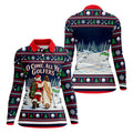 O Come All Ye Golfers Christmas Golf Shirt, Ladies Golf Shirts, Womens Golf Clothing