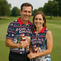 O Come All Ye Golfers Christmas Golf Shirt, Golf Polo For Men, Funny Mens Golf Shirts