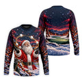 Santa Juggling Golf Balls Christmas Golf Shirt, Mens Golf Polo, Golf Shirts For Men