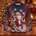Santa Juggling Golf Balls Ugly Christmas Sweater, Ugly Sweater Party, Funny Xmas Gift