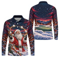 Santa Juggling Golf Balls Christmas Golf Shirt, Mens Golf Polo, Golf Shirts For Men