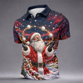 Santa Juggling Golf Balls Christmas Golf Shirt, Mens Golf Polo, Golf Shirts For Men