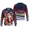 Santa Juggling Golf Balls Christmas Golf Shirt, Mens Golf Polo, Golf Shirts For Men
