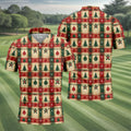 Tree Patchwork Plaid Christmas Golf Shirt, Golf Shirts For Men, Mens Golf Apparel