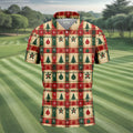 Tree Patchwork Plaid Christmas Golf Shirt, Golf Shirts For Men, Mens Golf Apparel