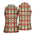 Tree Patchwork Plaid Christmas Golf Shirt, Golf Gifts For Women, Womens Golf Clothing