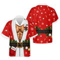 Custom Name Hairy Santa Christmas Golf Shirt, Golf Polo For Men, Mens Golf Apparel