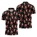 Santa Golf Cart Lights Christmas Golf Shirt, Golf Gifts For Men, Mens Golf Clothing