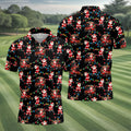 Santa Golf Cart Lights Christmas Golf Shirt, Golf Gifts For Men, Mens Golf Clothing