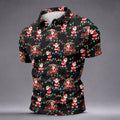 Santa Golf Cart Lights Christmas Golf Shirt, Golf Gifts For Men, Mens Golf Clothing