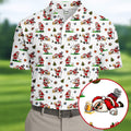 Drunk Santa Beer Golfer Christmas Golf Shirt, Mens Golf Shirts, Golf Shirts For Men