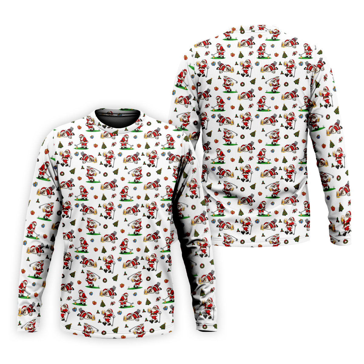 Drunk Santa Beer Golfer Christmas Golf Shirt, Mens Golf Shirts, Golf Shirts For Men