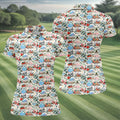 North Pole Village Map Christmas Golf Shirt, Womens Golf Shirts, Womens Golf Clothing