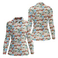 North Pole Village Map Christmas Golf Shirt, Womens Golf Shirts, Womens Golf Clothing