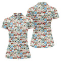 North Pole Village Map Christmas Golf Shirt, Womens Golf Shirts, Womens Golf Clothing