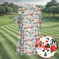 North Pole Village Map Christmas Golf Shirt, Womens Golf Shirts, Womens Golf Clothing