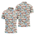 North Pole Village Map Christmas Golf Shirt, Golf Polo For Men, Mens Golf Apparel