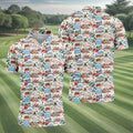 North Pole Village Map Christmas Golf Shirt, Golf Polo For Men, Mens Golf Apparel