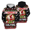 Merry Golfmas Santa Christmas Golf Shirt, Golf Gifts For Women, Golf Shirts For Women
