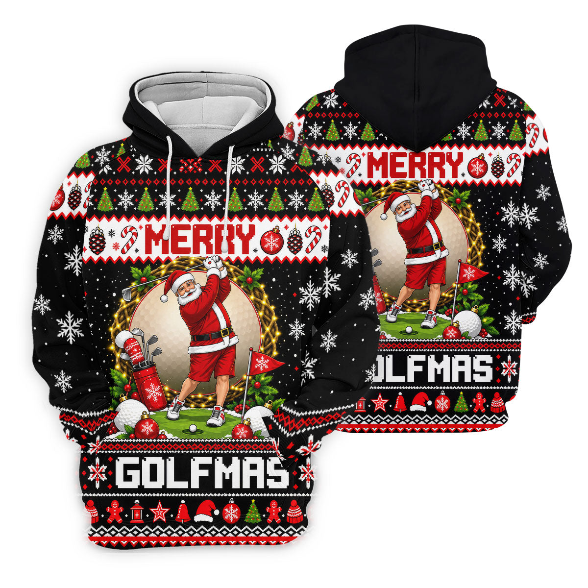Merry Golfmas Santa Christmas Golf Shirt, Golf Gifts For Women, Golf Shirts For Women