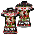 Merry Golfmas Santa Christmas Golf Shirt, Golf Gifts For Women, Golf Shirts For Women