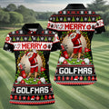 Merry Golfmas Santa Christmas Golf Shirt, Golf Gifts For Women, Golf Shirts For Women