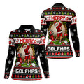 Merry Golfmas Santa Christmas Golf Shirt, Golf Gifts For Women, Golf Shirts For Women