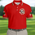 Jolly AF Skull Chest Logo Christmas Golf Shirt, Mens Golf Clothing, Golf Polo For Men