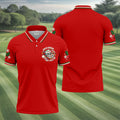 Jolly AF Skull Chest Logo Christmas Golf Shirt, Mens Golf Clothing, Golf Polo For Men