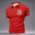 Jolly AF Skull Chest Logo Christmas Golf Shirt, Mens Golf Clothing, Golf Polo For Men